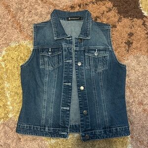 Allegra K Blue Denim Vest